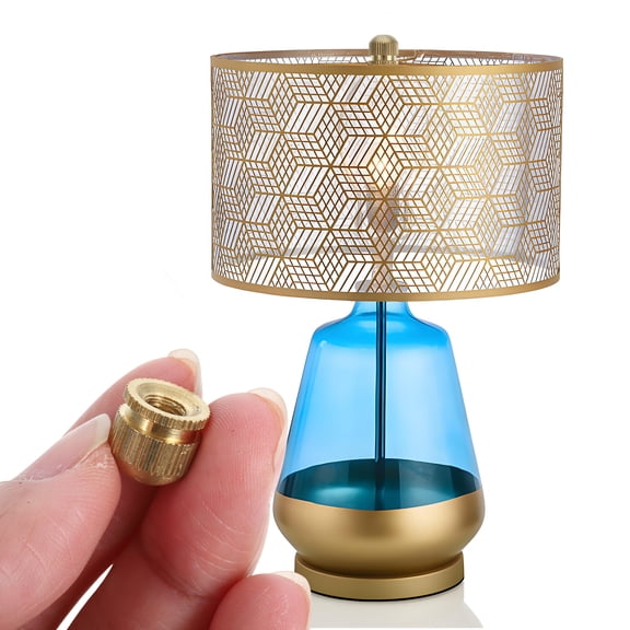 WRITWAA 6Pcs Light Fixture Nuts Cap Round Golden for Pendant Lamp Supplies