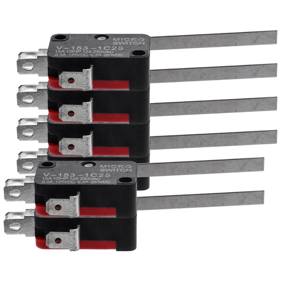 WRITWAA 6Pcs Micro Electric Momentary Push Button Switches Black Plastic Package for Electronics