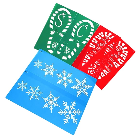 WRITWAA Christmas Drawing Templates Pet Art Stencils for Crafts, Assorted Colors, Holiday Craft Supplies