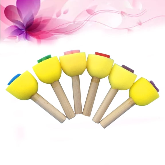 WRITWAA 6-Pack Yellow Sponge Paint Rollers and Reusable for Art Projects, Drawing, and Painting Lessons