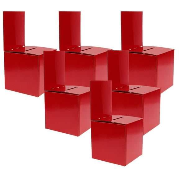WRITWAA 6Pcs Red Paper Box For Small present Container At Wedding Receptions