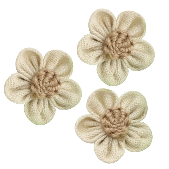 WRITWAA 6Pcs Rustic Burlap Jute Flowers Vintage Style for Wedding and Home Party Decor