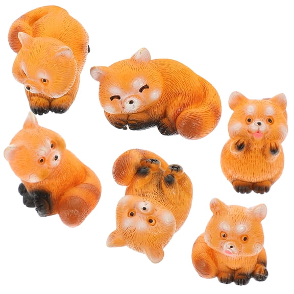 WRITWAA 6Pcs Mini Resin Animal Figurines for Crafts, Home Decor, Cabinet Accessories, Collectibles for Adults and Kids