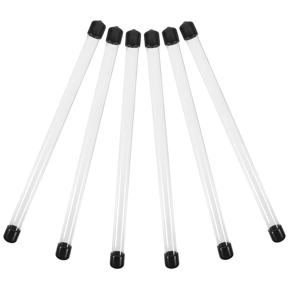 WRITWAA 6Pcs Clear Round Storage Tubes Plastic with Lid for Versatile Storage Use