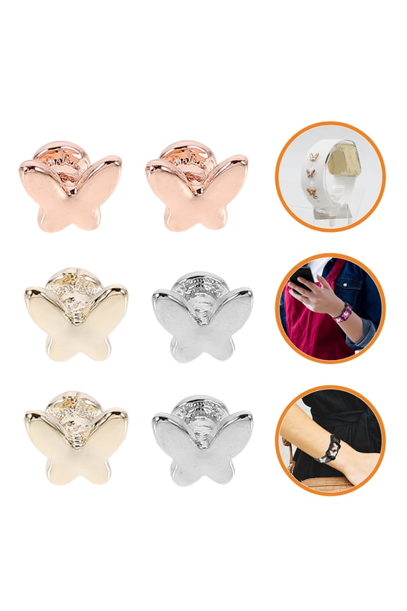 6Pcs Watch Band Decorative Charms Silver for Various Occasions