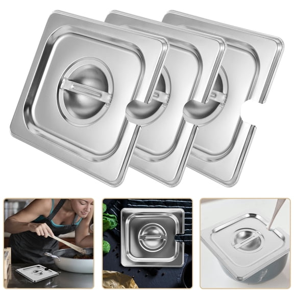 WRITWAA 6Pcs Stainless Steel Pan Covers Restaurant Wok Lid Replacement