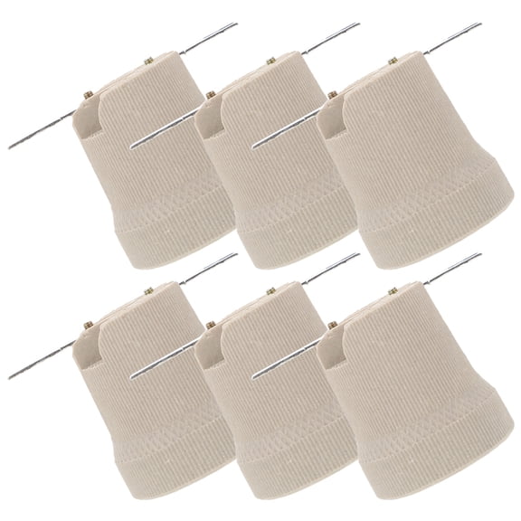 WRITWAA 6Pcs Industrial Style Candelabra Socket Replacement for Home Lamp Fixtures