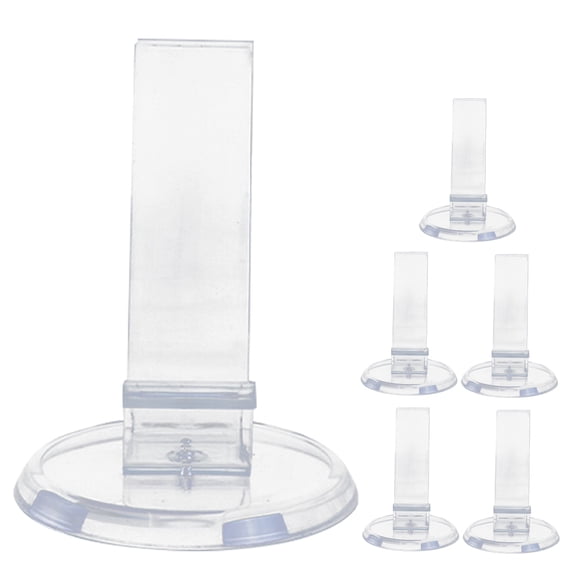 WRITWAA 6Pcs Clear Acrylic Shoe Display Stands with Round Base for Stylish Shoe Storage
