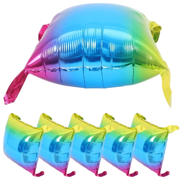 WRITWAA 6pcs Square Balloon Aluminum Foil Decorative Balloons For Events Birthday Celebrations
