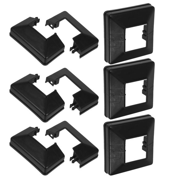 WRITWAA Caps Black PVC for Outdoor Aesthetic Appeal 6Pcs