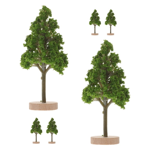 WRITWAA 6-Piece Plastic Tree Model Set for Landscape Decoration, Perfect for Hobbyists, Artists, and Crafting Projects