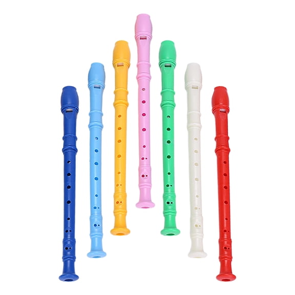 WRITWAA 7Pcs Assorted Color Recorder Instruments Made from ABS Material Ideal for Practice and Musical Decoration