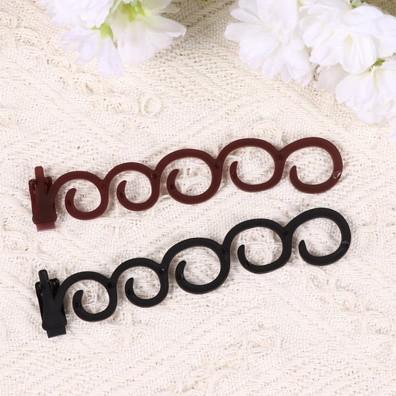 WRITWAA 8 Pairs Centipede Hair Braider Plastic Fishbone Ponytail Shaper