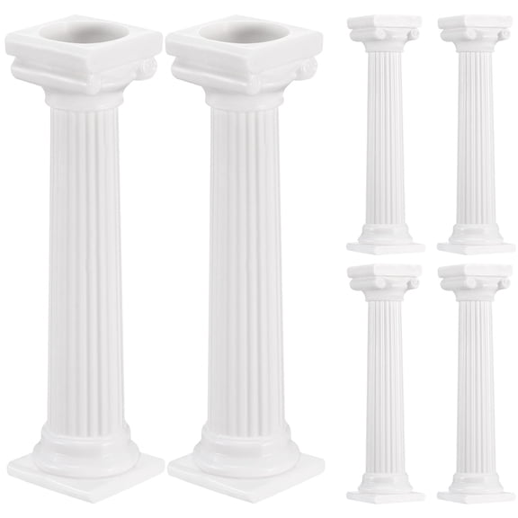 WRITWAA 8-Piece Clear Cake Pillars for Stacking Cakes and Cookies with Roman , and Reusable