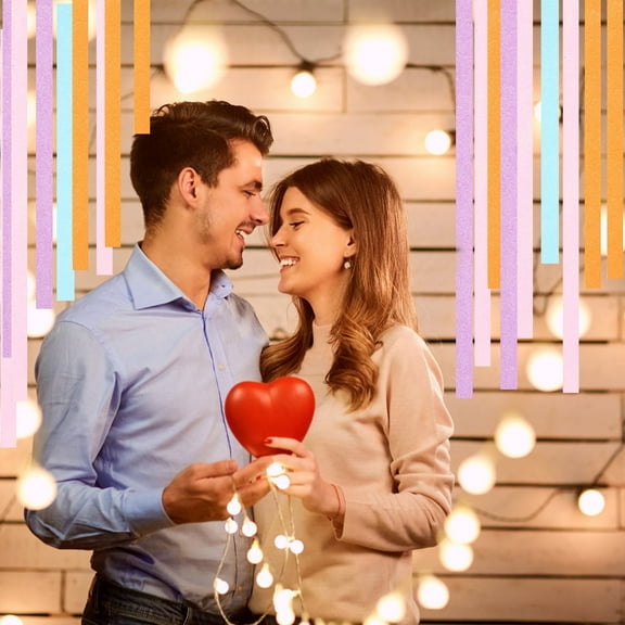 WRITWAA Assorted Color Crepe Paper Streamers for Party Wall and Room Decor