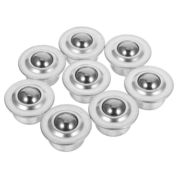 WRITWAA 8pcs Stainless Steel Universal Wheel Balls for Carrier Use Precision Flat Base Ball Transfer Bearings