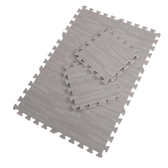 WRITWAA Interlocking Foam Floor Mat Grey Soft for Home Gym Equipment 8Pcs