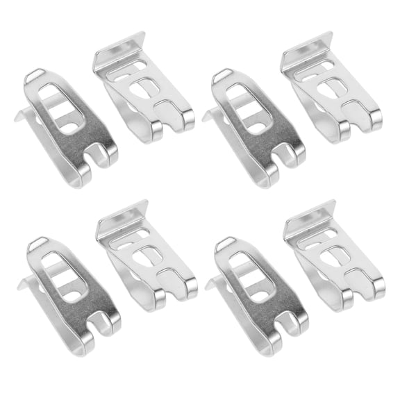 WRITWAA 8Pcs Power Tool Belt Clip Hooks Stainless Steel Metal Drill Holder for Efficient Tool Access