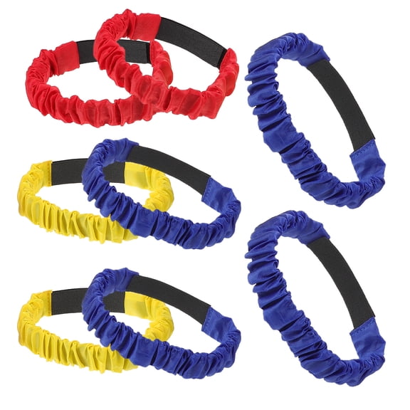 WRITWAA Relay Race Games Accessories Durable Leg Bands Assorted Color 8pcs