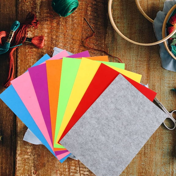 WRITWAA Self-Adhesive Felt Fabric Sheets in Assorted , Projects, Home Decor, and School Activities