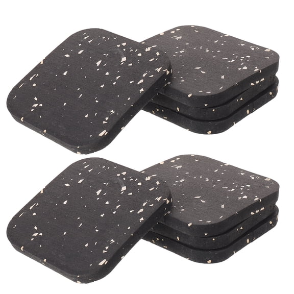 WRITWAA 8Pcs Shock Absorbing Rubber Treadmill Mats Noise Reducing Exercise Equipment Pads for Home Gym