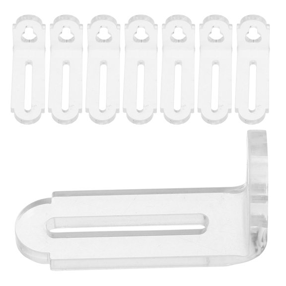 WRITWAA 8Pcs Transparent Corner Brackets Acrylic Right Angle Support Braces for Drawer and Shelves