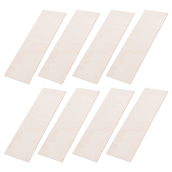 WRITWAA 8Pcs Unfinished Wood Plaque Light Yellow Wood Boards for Painting Projects