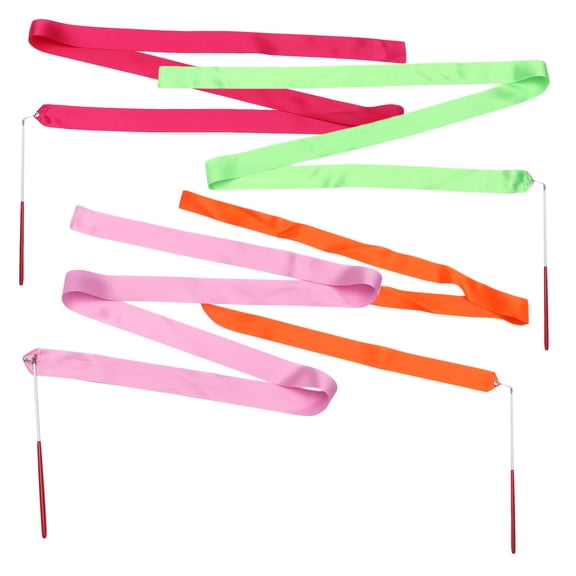 WRITWAA 8Pcs Rhythmic Ribbon Assorted Color for Gymnastics and Training