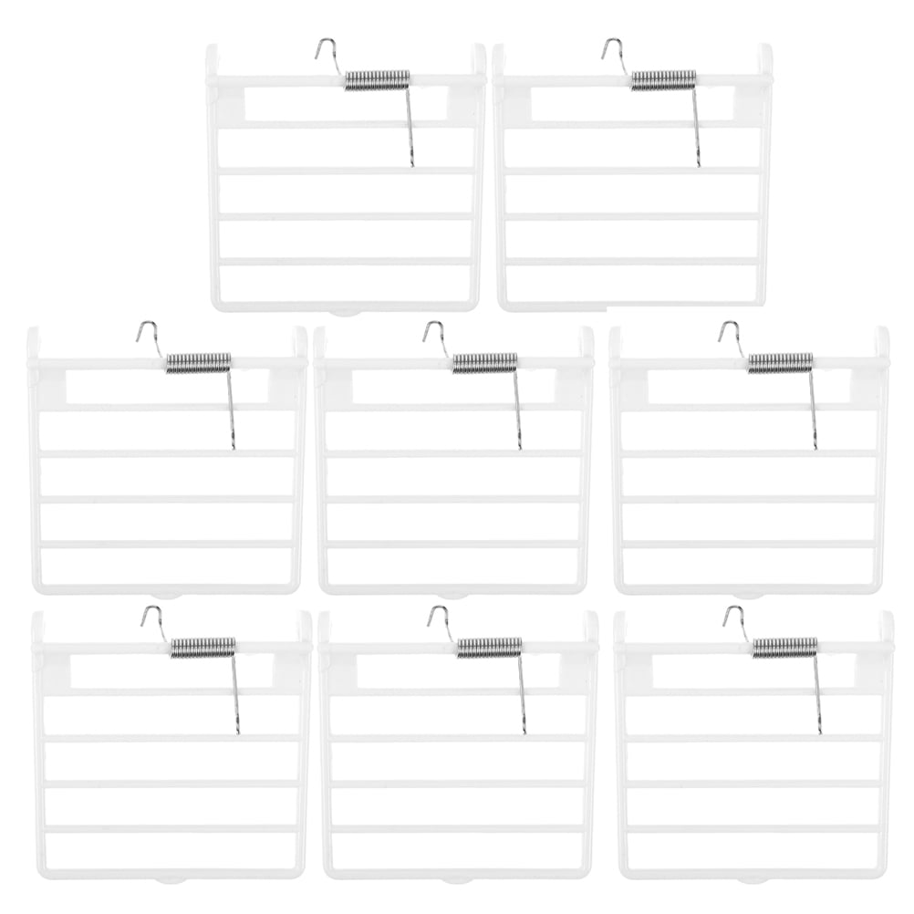 WRITWAA White Plastic Bird Cage Doors Spring Latch Easy Installation ...
