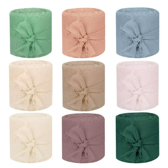 WRITWAA Assorted Color Ribbon for Wedding Bouquets, Bridal Decor, Wrapping, Crafting, Party Decorations, and Projects