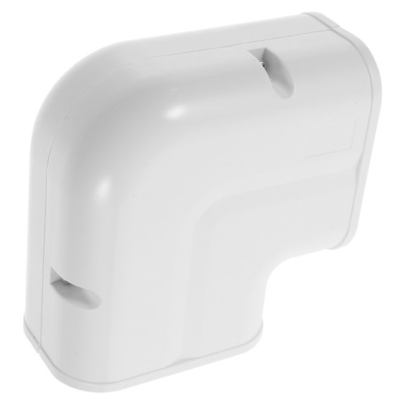 WRITWAA 90 Degree Flat Elbow Air Conditioner Tubing Decorative PVC Duct Cover in White