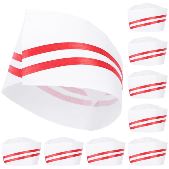 WRITWAA 9-Piece Chef Hats Set for Men and Women Bakers, Comfortable and Kitchen Headwear