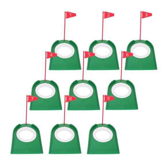 WRITWAA 9-Piece Golf Training Set in Green, Compact Design for Golfers, Improve Swing and Accuracy Practice