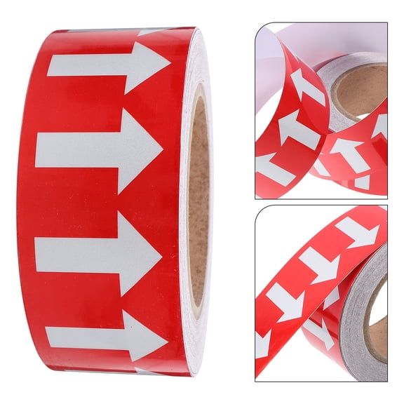 WRITWAA Red Adhesive Arrow Sticker for Pipe Direction Indication with Polystyrene Material
