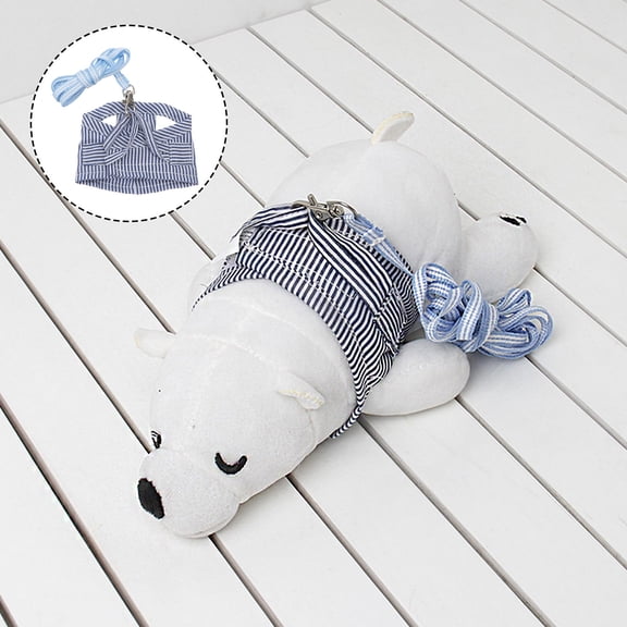 WRITWAA Pet Harness and Leash Blue Comfortable for Guinea Pigs Squirrels Hedgehogs