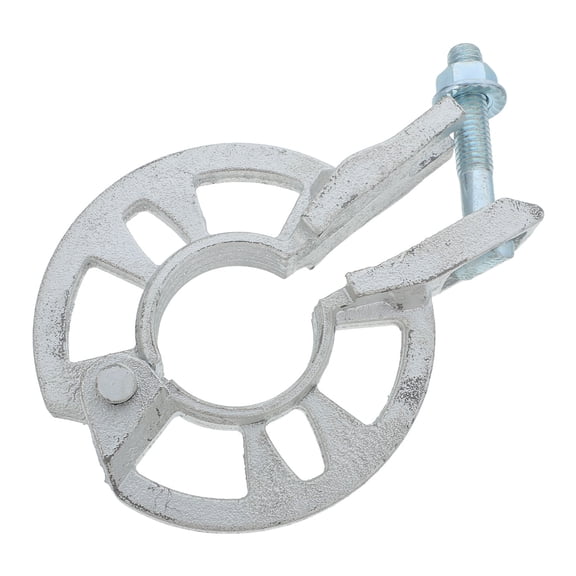 WRITWAA Adjustable Scaffold Ring Lock Clamp with Movable Rosette Plate for Quick Assembly Plated Silver