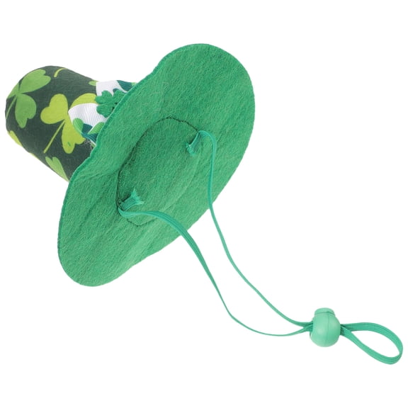 WRITWAA Adorable Green St Patrick's Day Dog Hat Costume for Pets Lightweight Polyester Cotton Ideal for Small Size