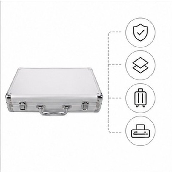 WRITWAA Padded Aluminum Billiard Ball Case, Plated Silver, Enhanced Protection, Portable for Competitions