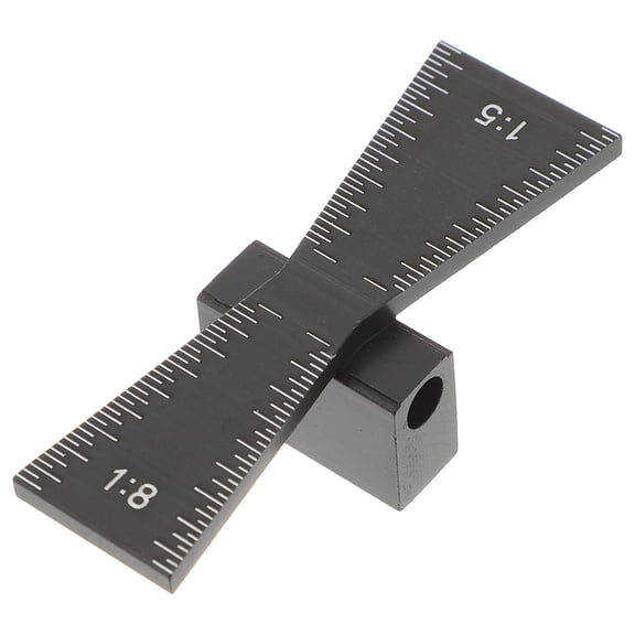 WRITWAA Aluminum Woodworking Ruler with Double Filling Depth Meter for Precise Carpentry Marking Black