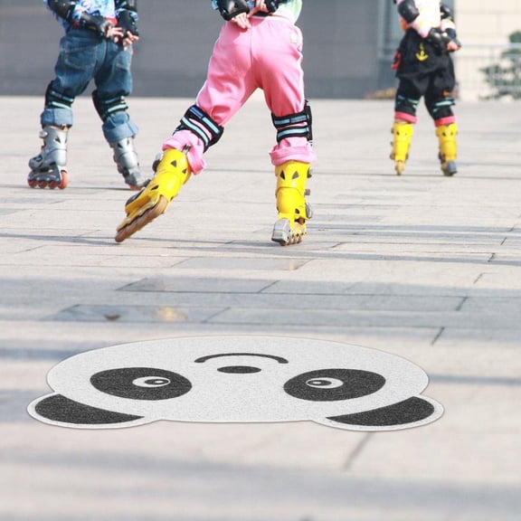 WRITWAA Roller Skating Training Mat with Panda Design Nonslip Tpe Floor Mat for Beginner Skating Practice