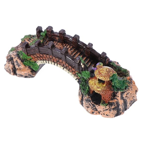 WRITWAA Bridge Aquarium Decor Aquarium Bridge Green 1Pcs