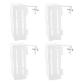 WRITWAA Aquarium Landscaping Decor White Plastic Optimal Growth Environment 4Pcs