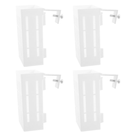 WRITWAA Aquarium Landscaping Decor White Plastic Optimal Growth Environment 4Pcs