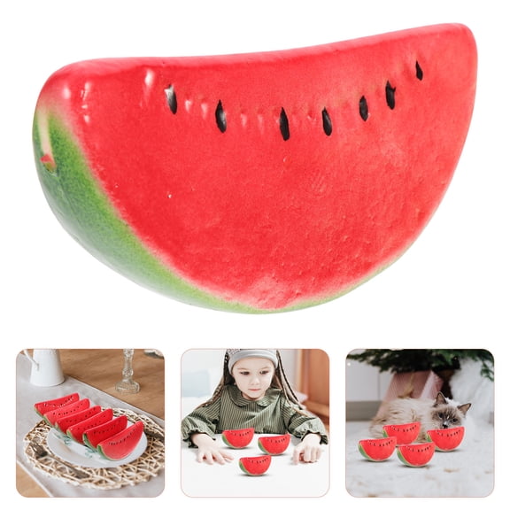 WRITWAA Artificial Fruit For Display 6Pcs Watermelon Slice For Home And Photography Props