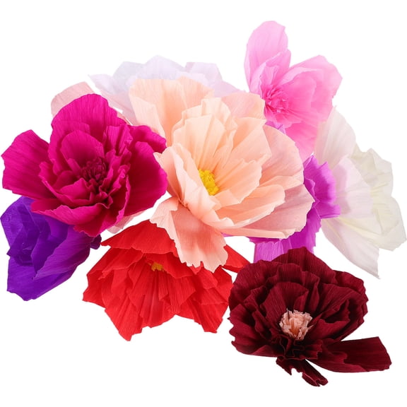 WRITWAA Assorted Color Paper Flowers for Wall Decor, Easy to Assemble Party Decorations, Set