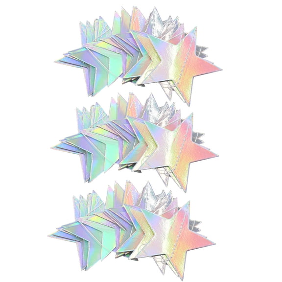 WRITWAA Colorful Paper Star Garland Banner for Wedding, Bridal Shower, Birthday Party and Home Decoration