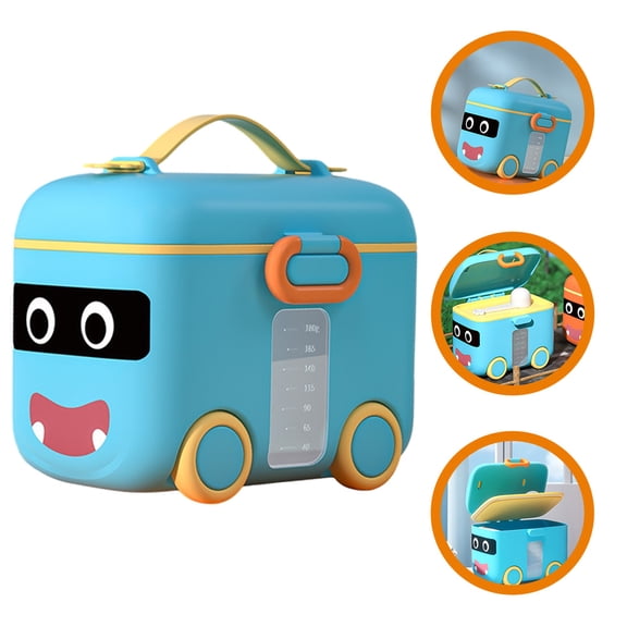 WRITWAA Portable Formula Dispenser Container with Scoop, Assorted Colors, 250ml, Travel and Outdoor Baby Food Storage