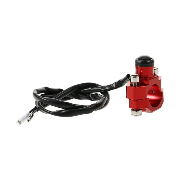 OFFIGAM Red Motorcycle Handlebar Switch Start Button Engine Stop Start Multi Function