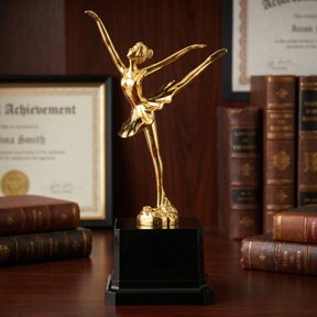 WRITWAA Ballet Dance Trophy Trophy Golden Plastic Statue Design 1Pcs for Recess Games