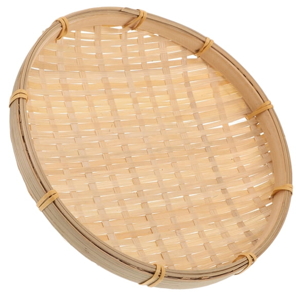 WRITWAA Bamboo Weaving Basket Fruit Basket Khaki 1Pack